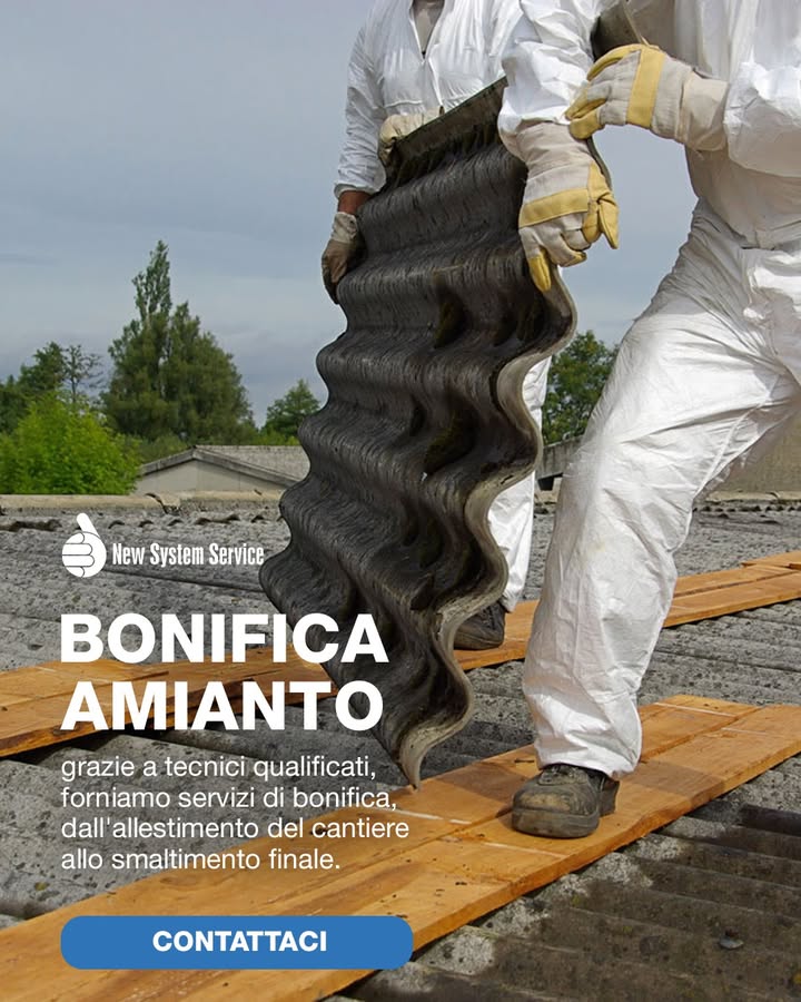 BONIFICA AMIANTO ⚠️ 🛠️
Con New System Service Srl eseguiamo interventi
