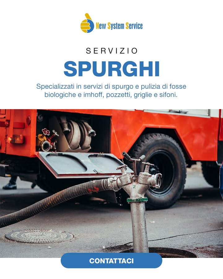 SERVIZIO SPURGHI 🚛
👉 Problemi con fosse biologiche, pozzetti o sifoni?
Con